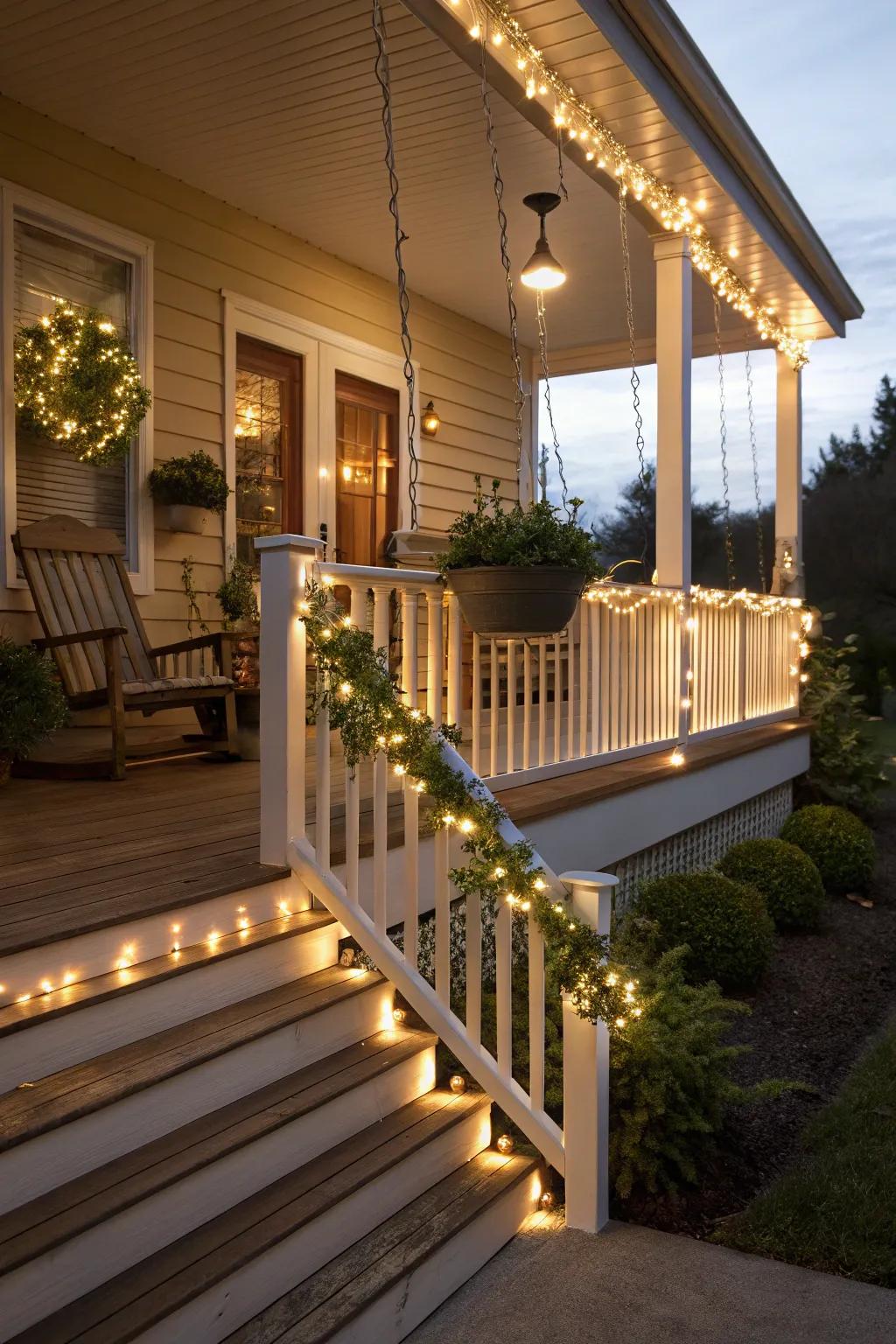 Create an inviting outdoor atmosphere with LED porch lighting.