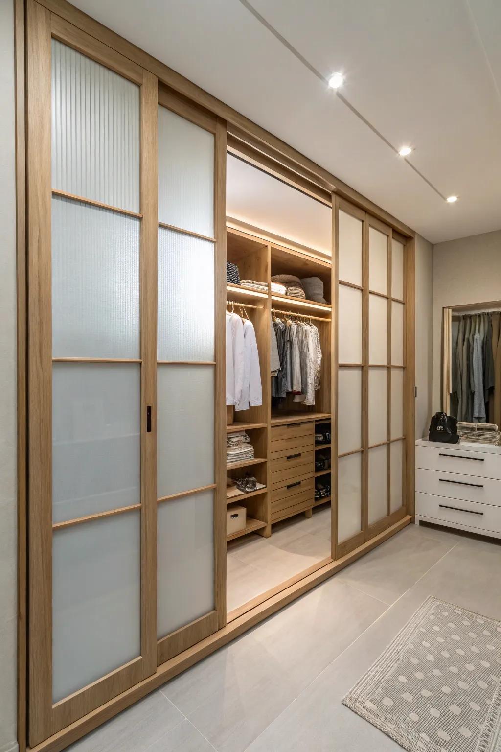 Sliding doors keep your closet streamlined and modern.