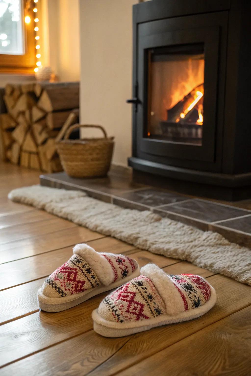 Keep your feet cozy with handmade slippers.