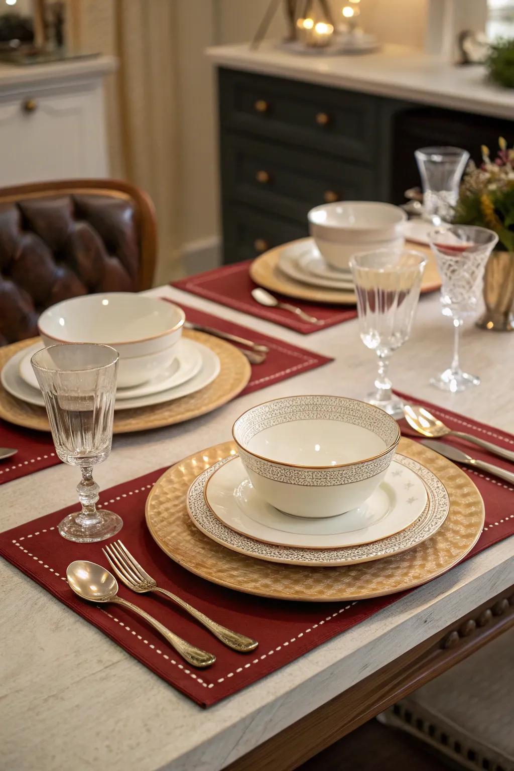 A well-set table can create a welcoming atmosphere.