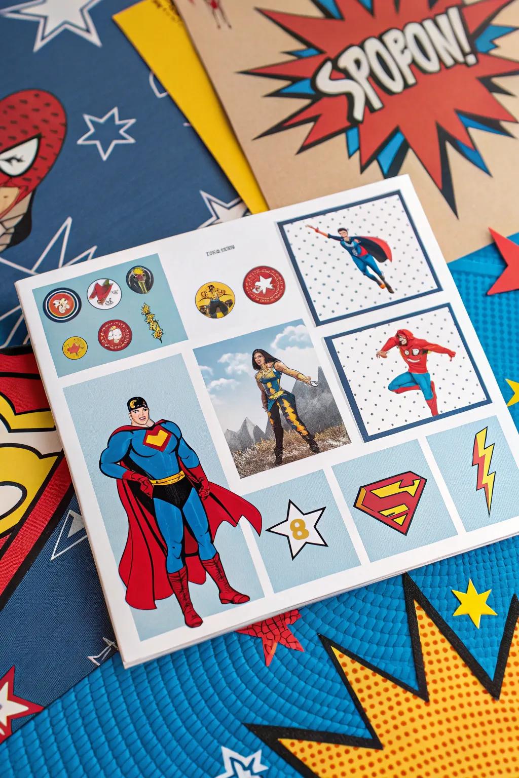 Empowering kids with a superhero-themed vision board.