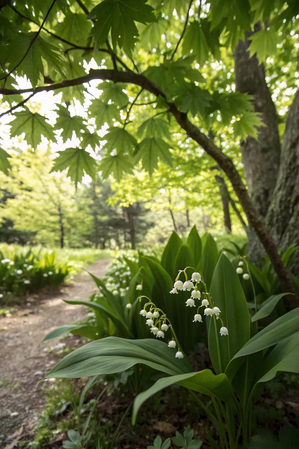 Lily-of-the-Valley adds scented charm to shaded gardens.