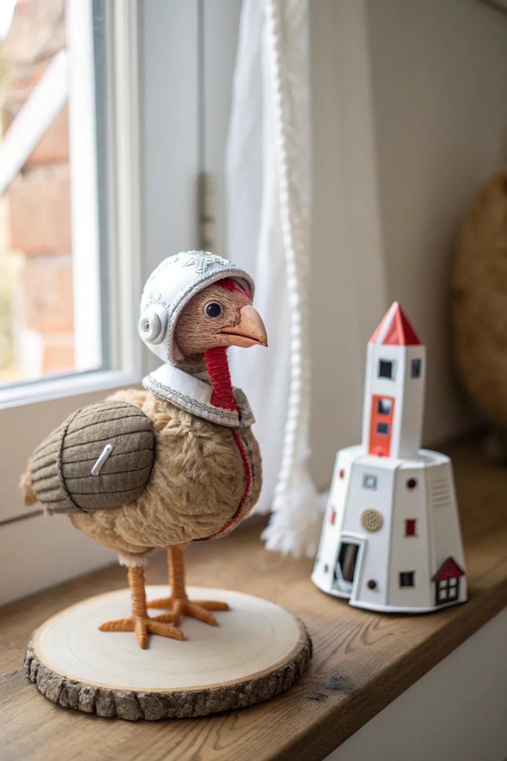 Blast off into creativity with this charming Astronaut Turkey! 🚀🦃