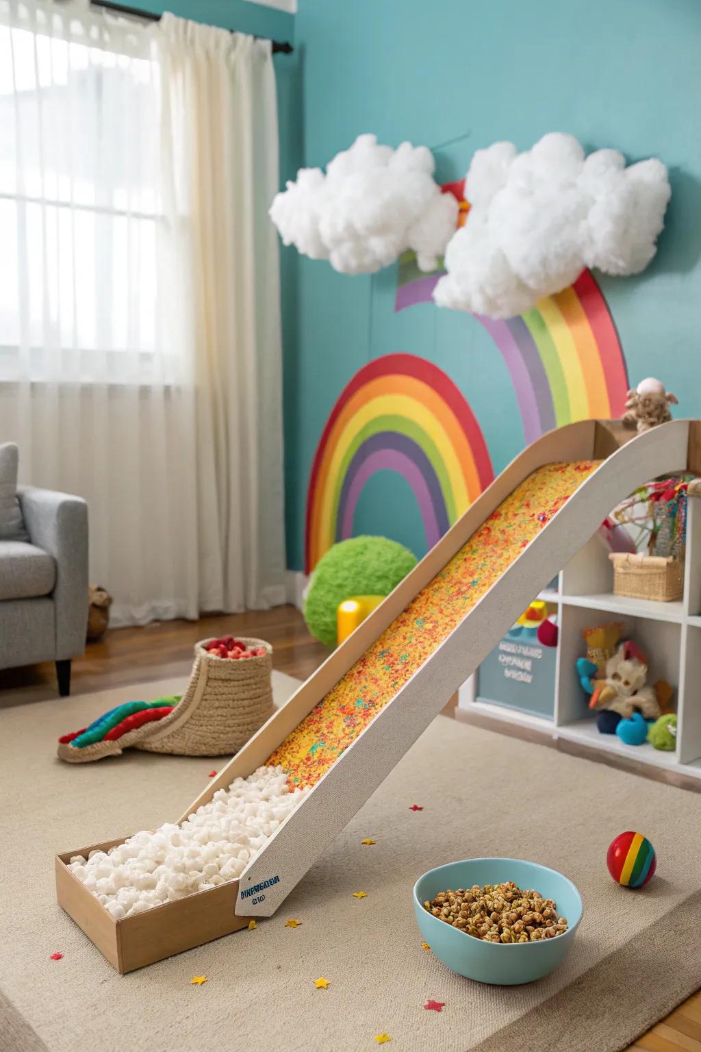 A cereal box slide trap ready to catch a leprechaun.