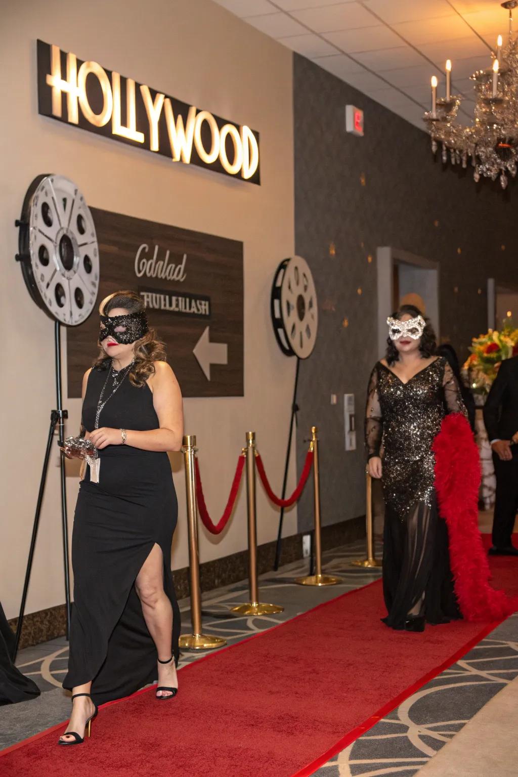 Bring the allure of the silver screen to your masquerade prom.