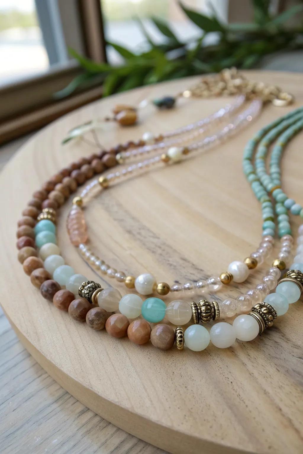 Elevate your style with this exquisite layered memory wire necklace, where minimalist beauty meets boho charm.