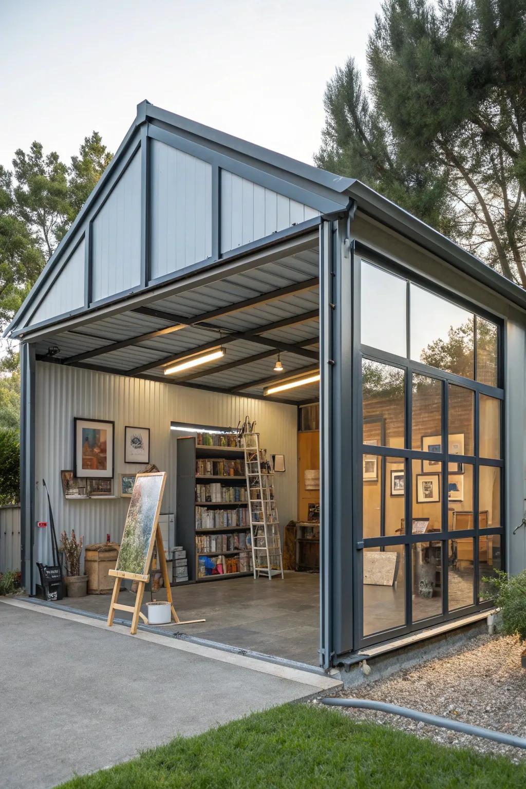 Transform your carport into a haven of creativity and craftsmanship.