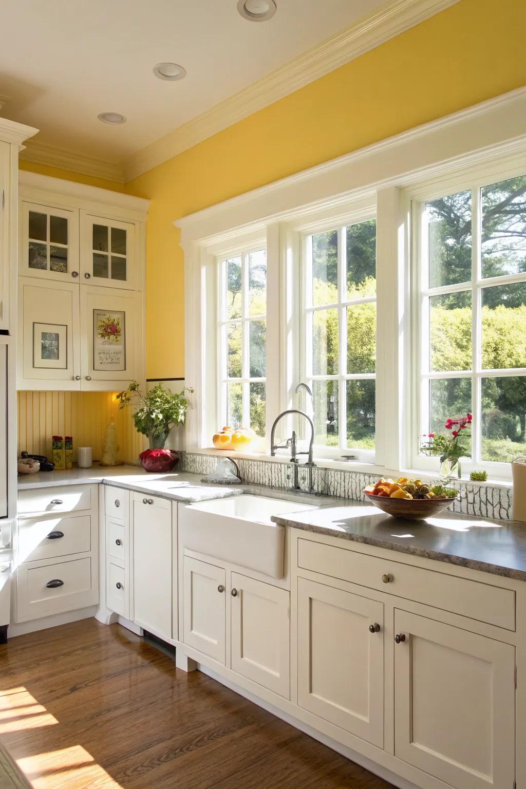 Bright sunshine yellow energizes and uplifts your space.