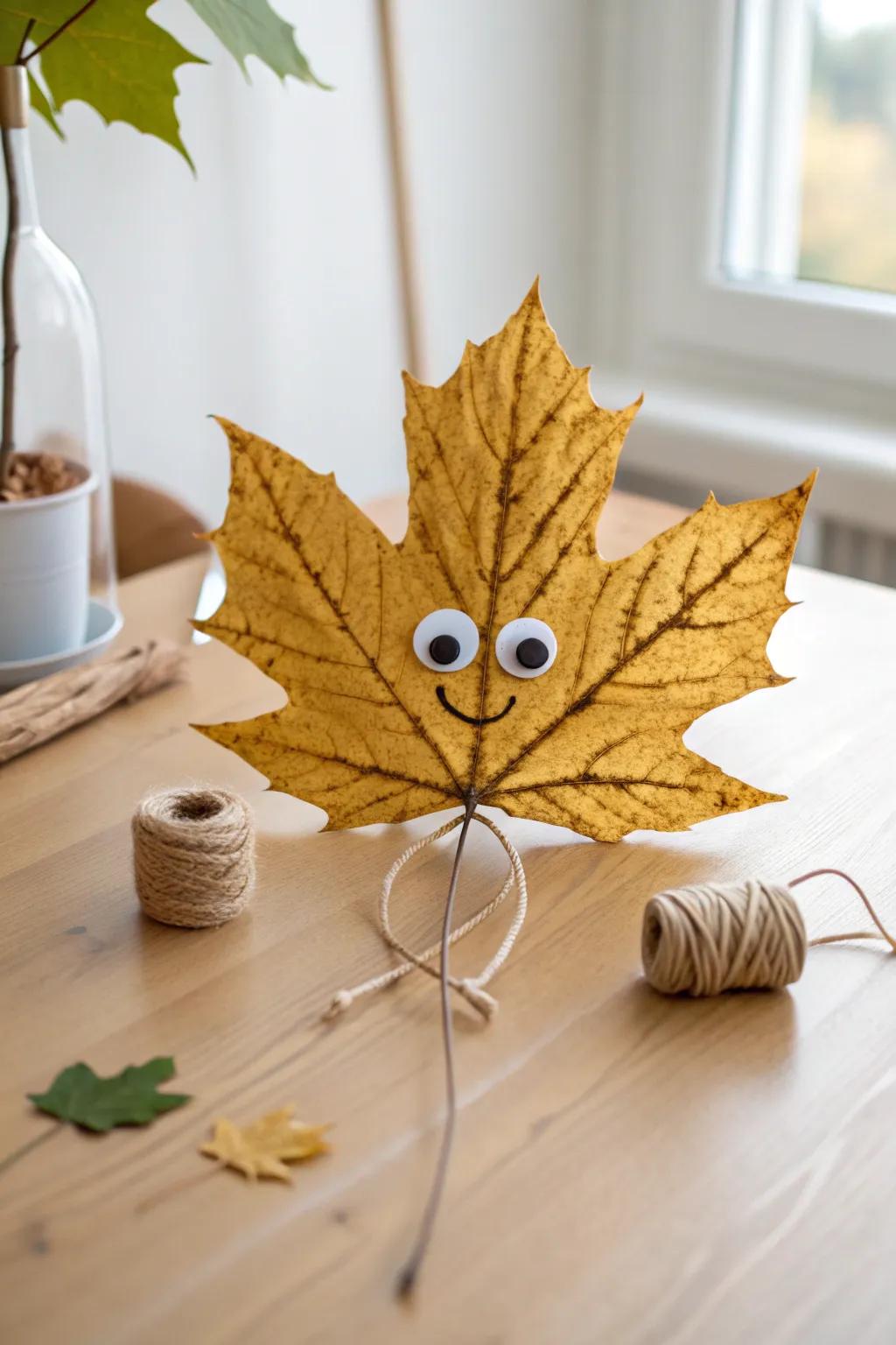 Craft your own whimsical leaf monster puppet and bring the magic of autumn indoors.