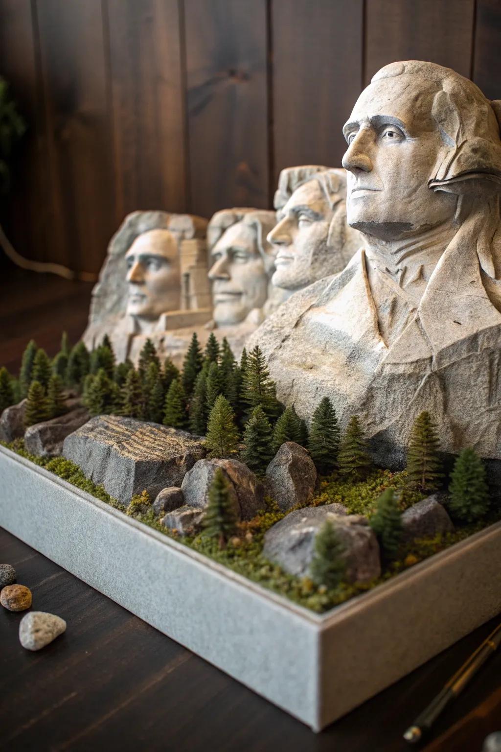 Craft Your Own Piece of History: A Handsome Mount Rushmore Diorama.