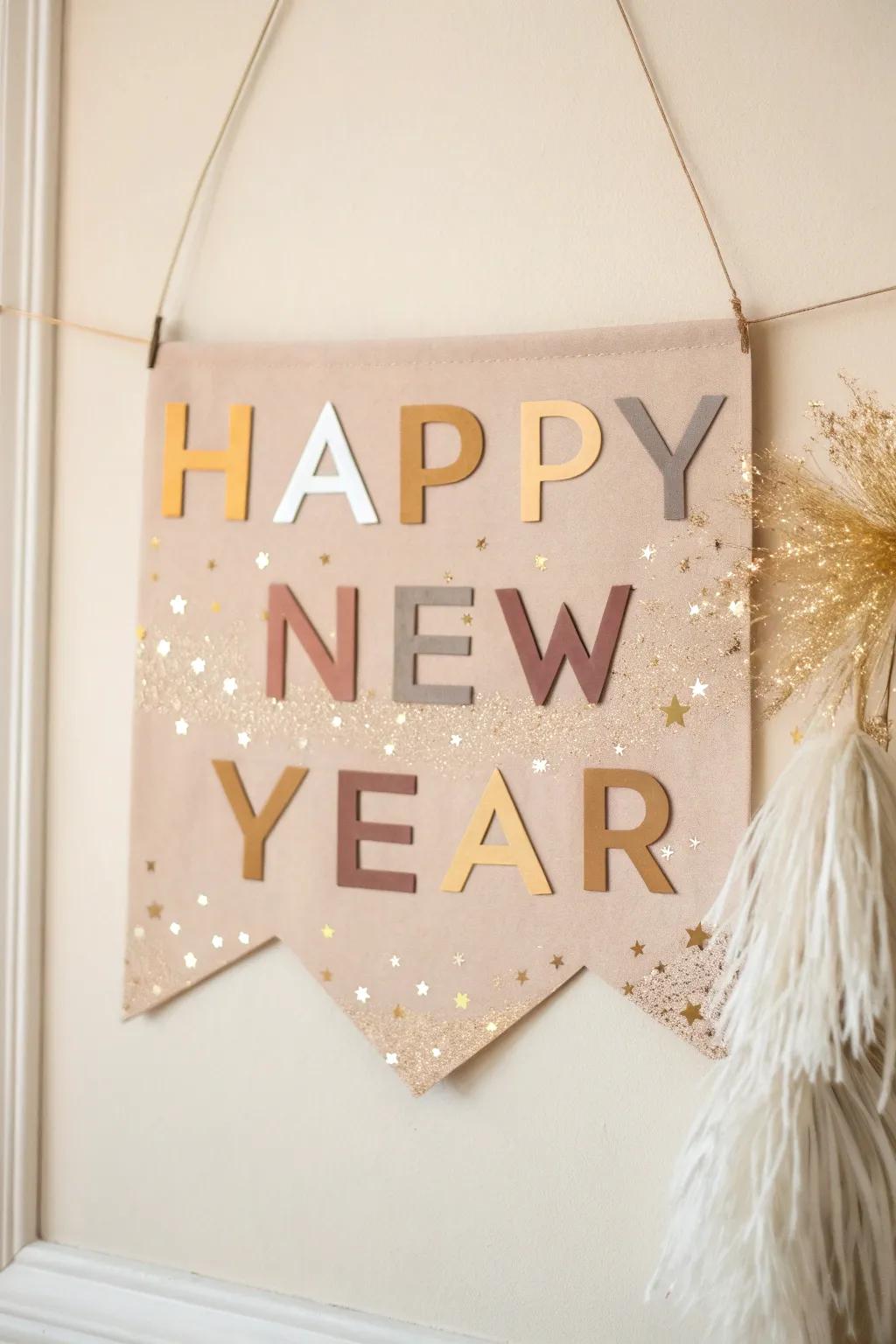 Welcome the New Year with minimalist elegance and a touch of sparkle! #HandcraftedBeauty #NewYearDecor