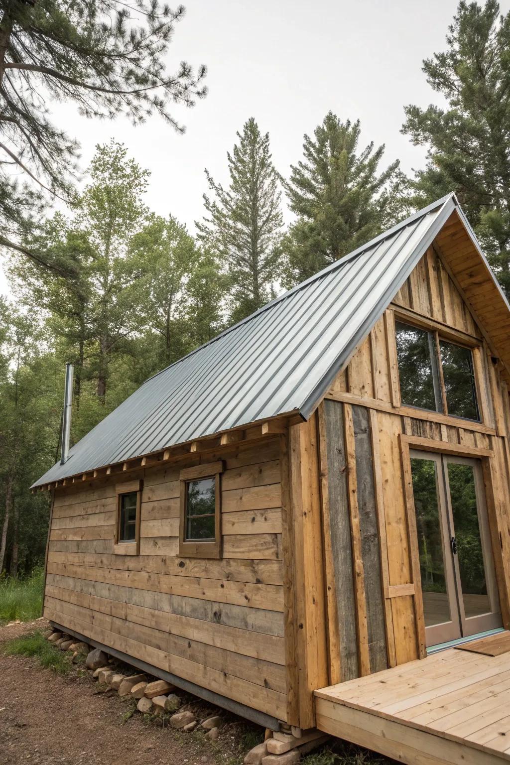 A practical yet stylish roof using repurposed materials.