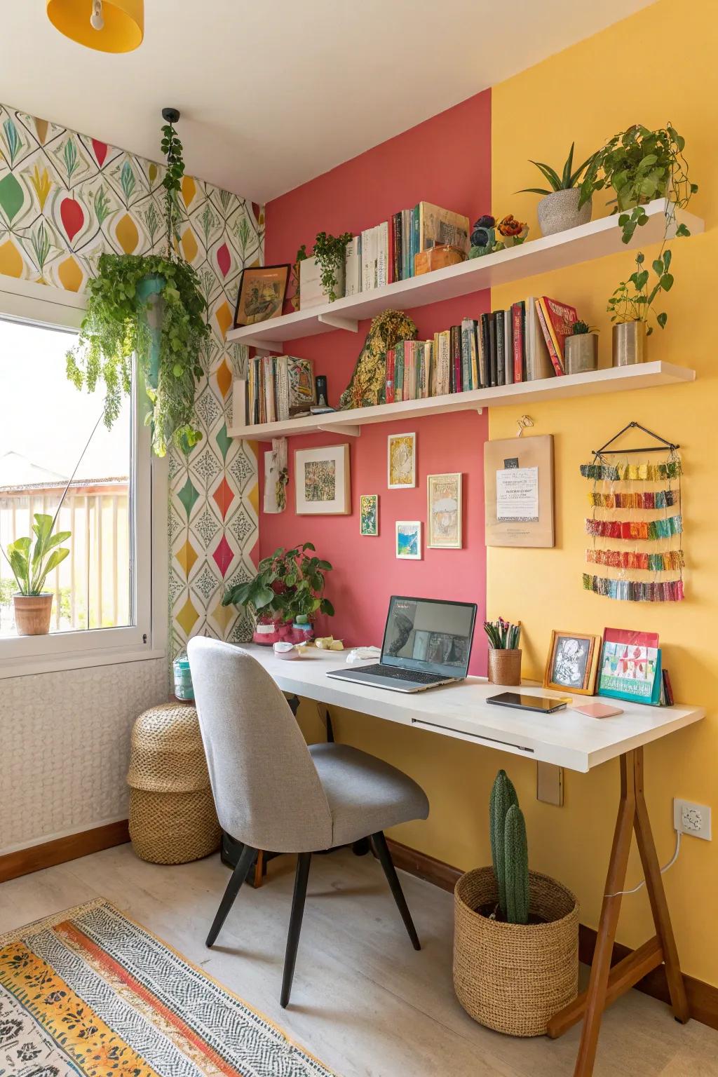 A splash of color energizes your workspace.