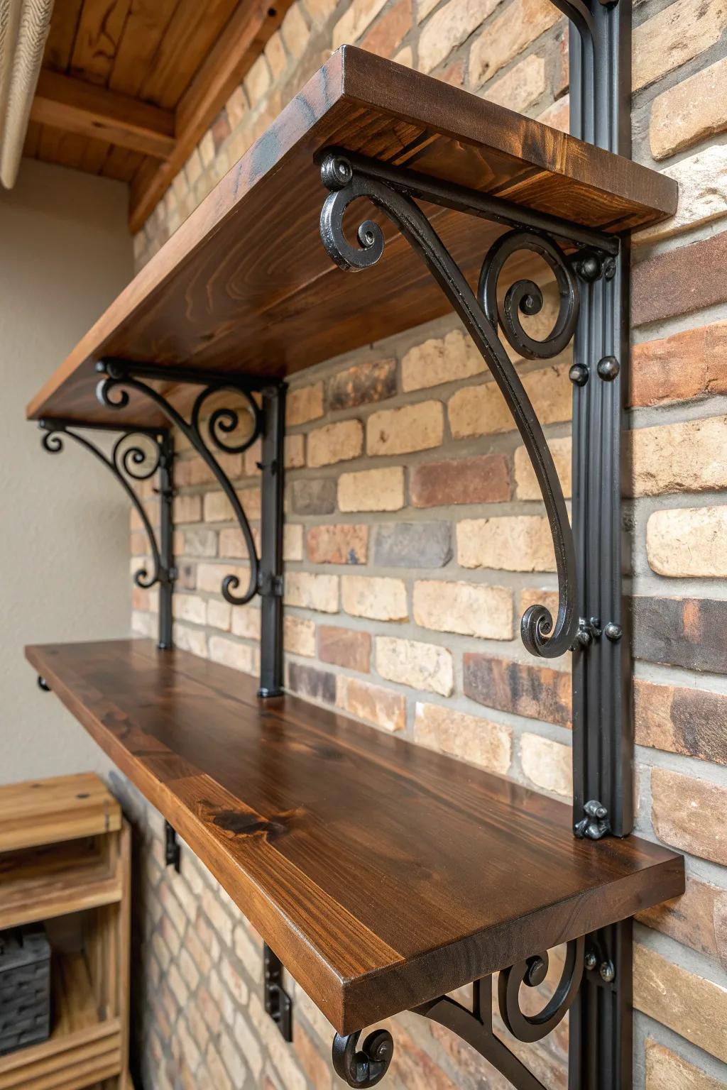 Elevate your pantry with the timeless elegance of wood and metal craftsmanship.