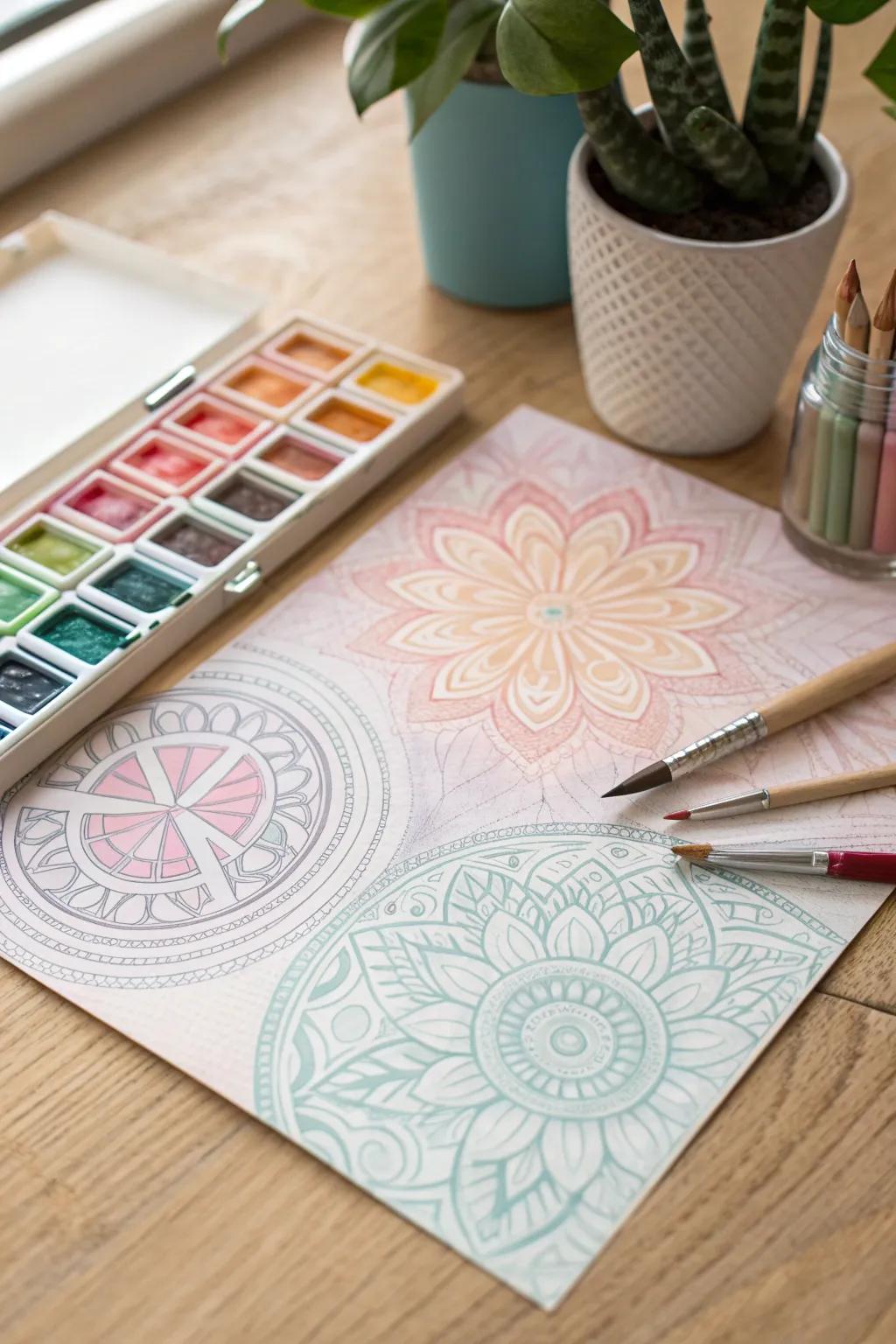 Unleash your creativity with simple yet stunning DIY paper coloring projects. 🌿✨