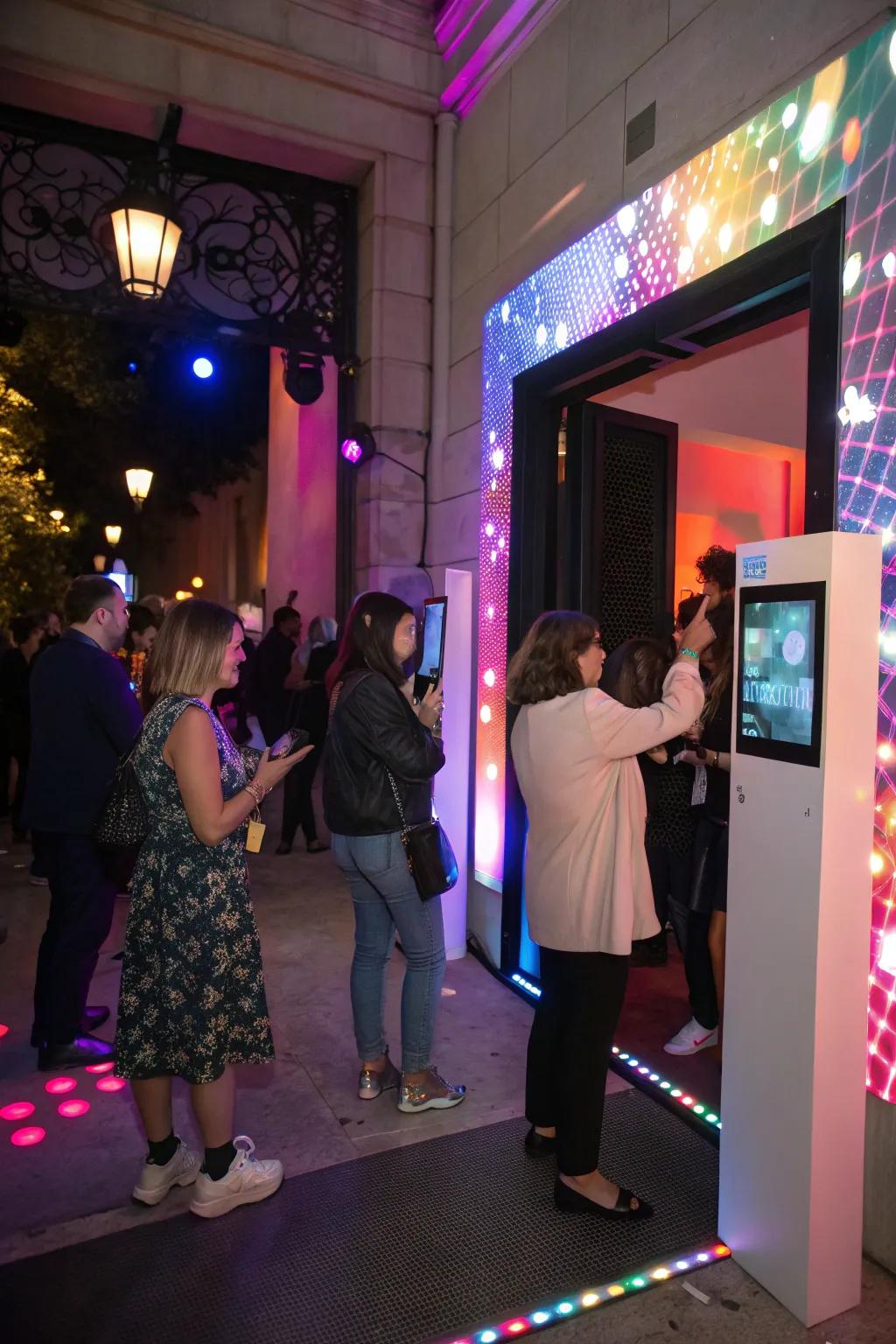 Interactive installations invite guests to participate in the fun from the start.