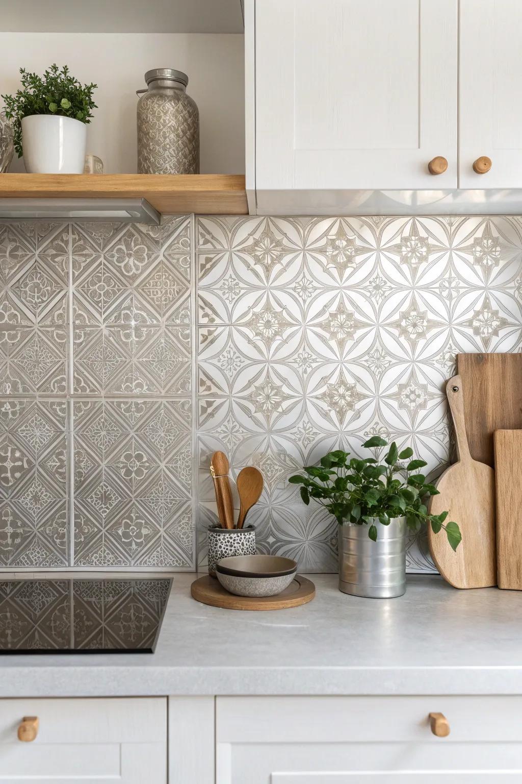 Elevate your space with a touch of industrial chic – discover the beauty of metallic backsplashes.