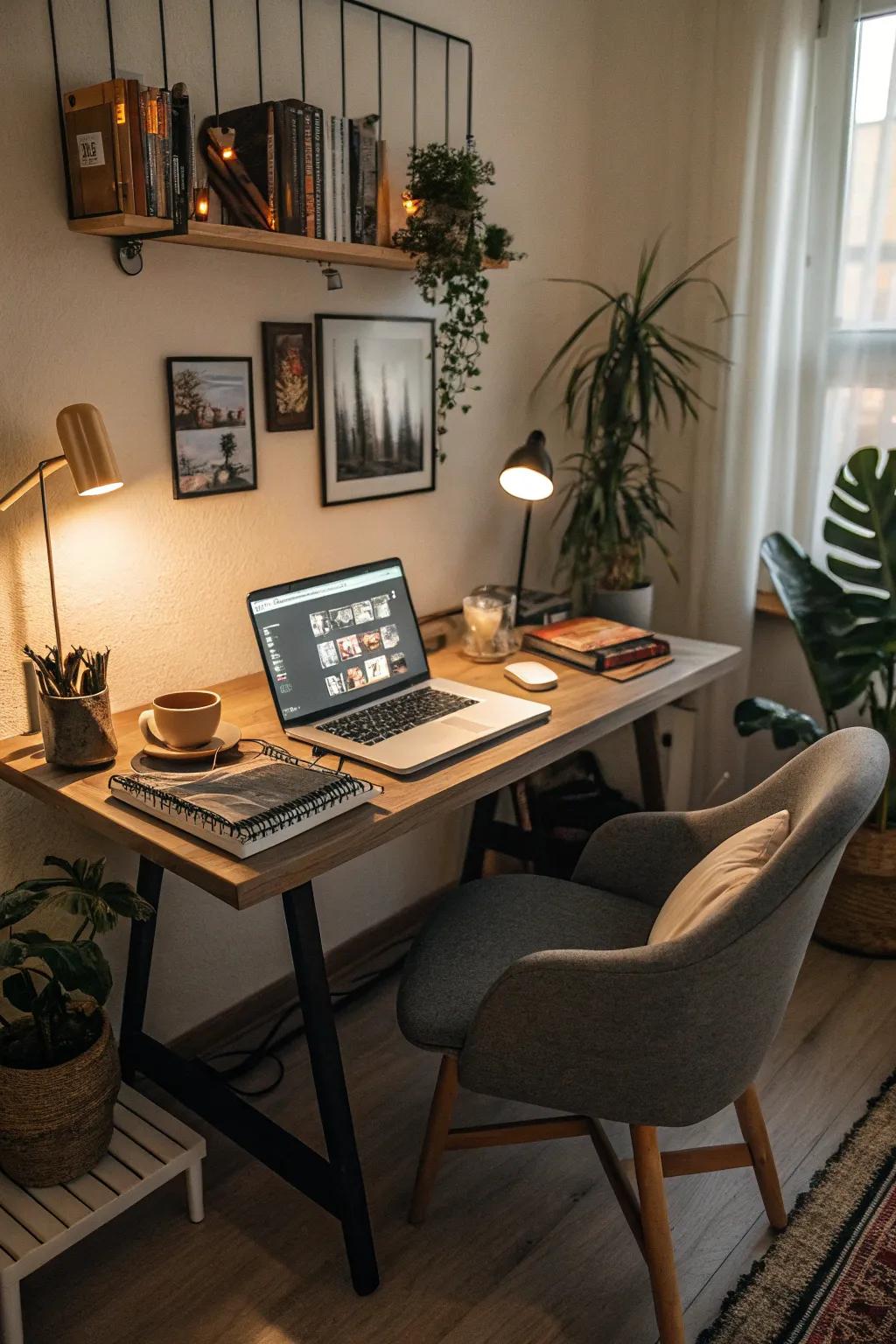 A dedicated creative workspace can enhance your photography workflow.