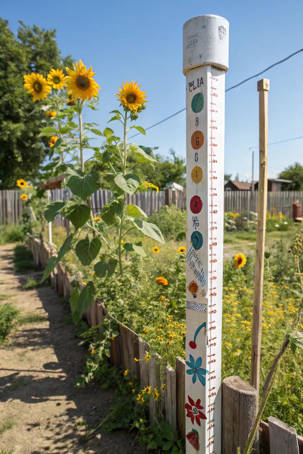 Watch your garden grow with a handy growth chart pole.