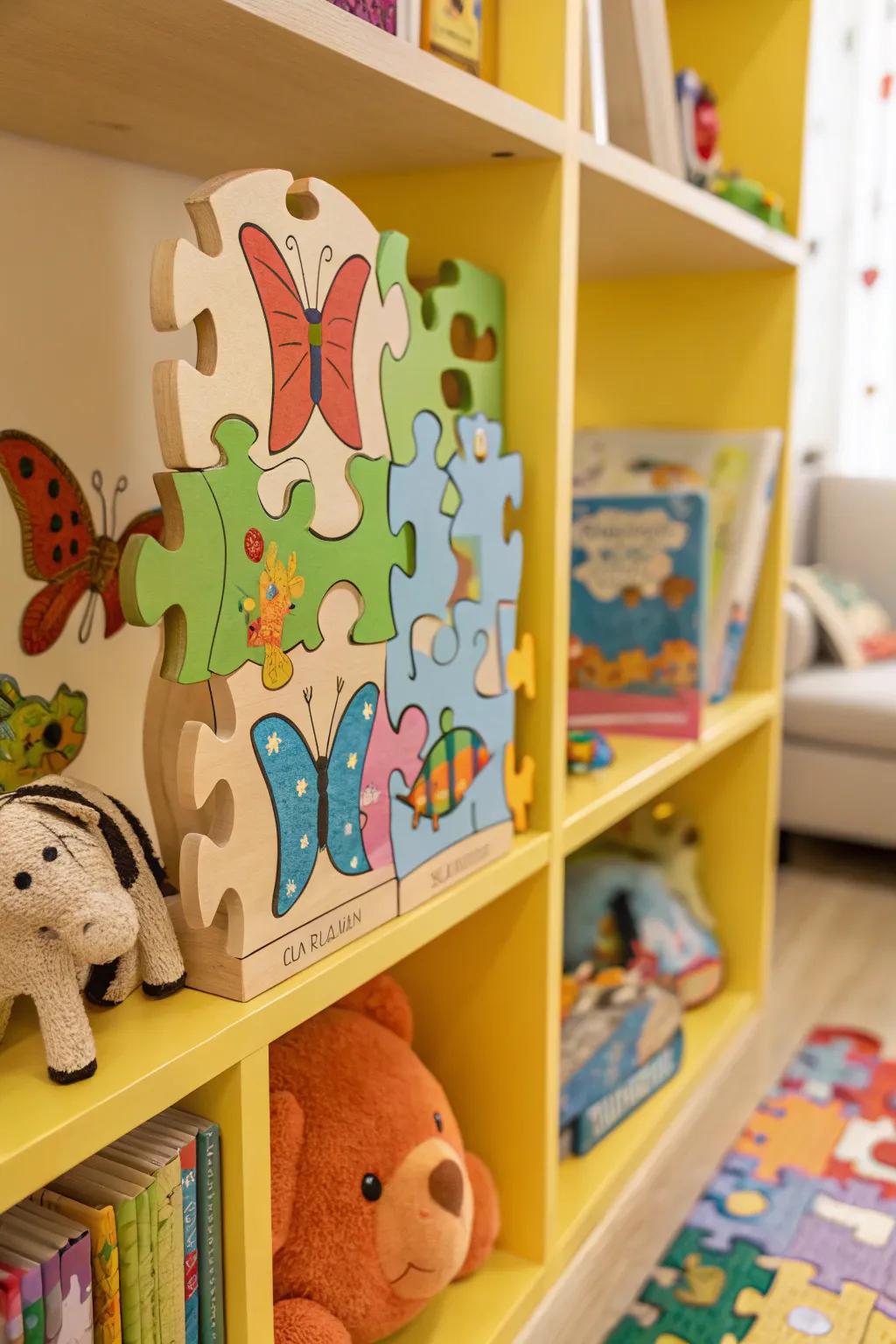 Bring a playful touch with puzzle piece animals.