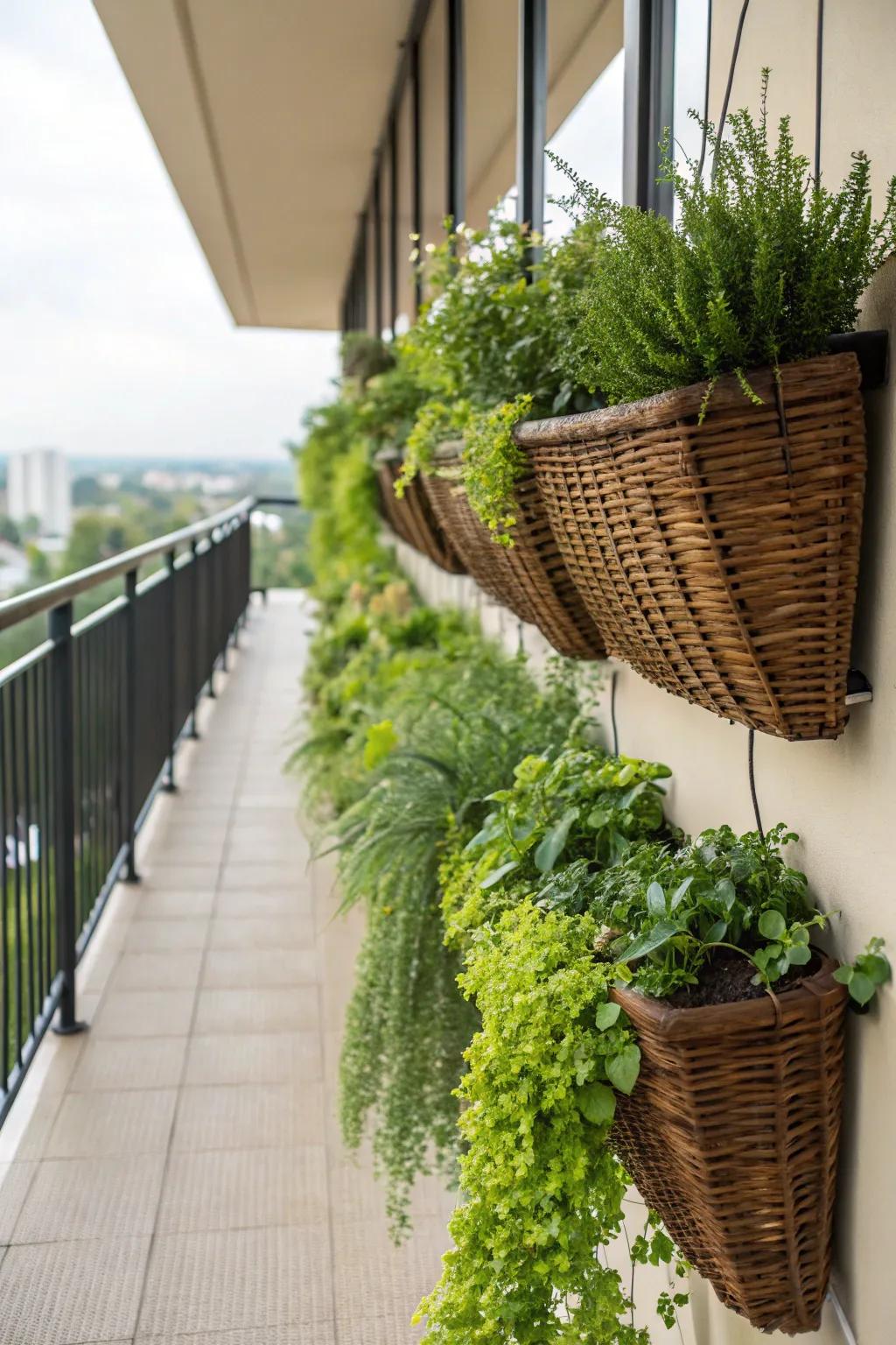 Bring life to your space with rattan planter wall decor.