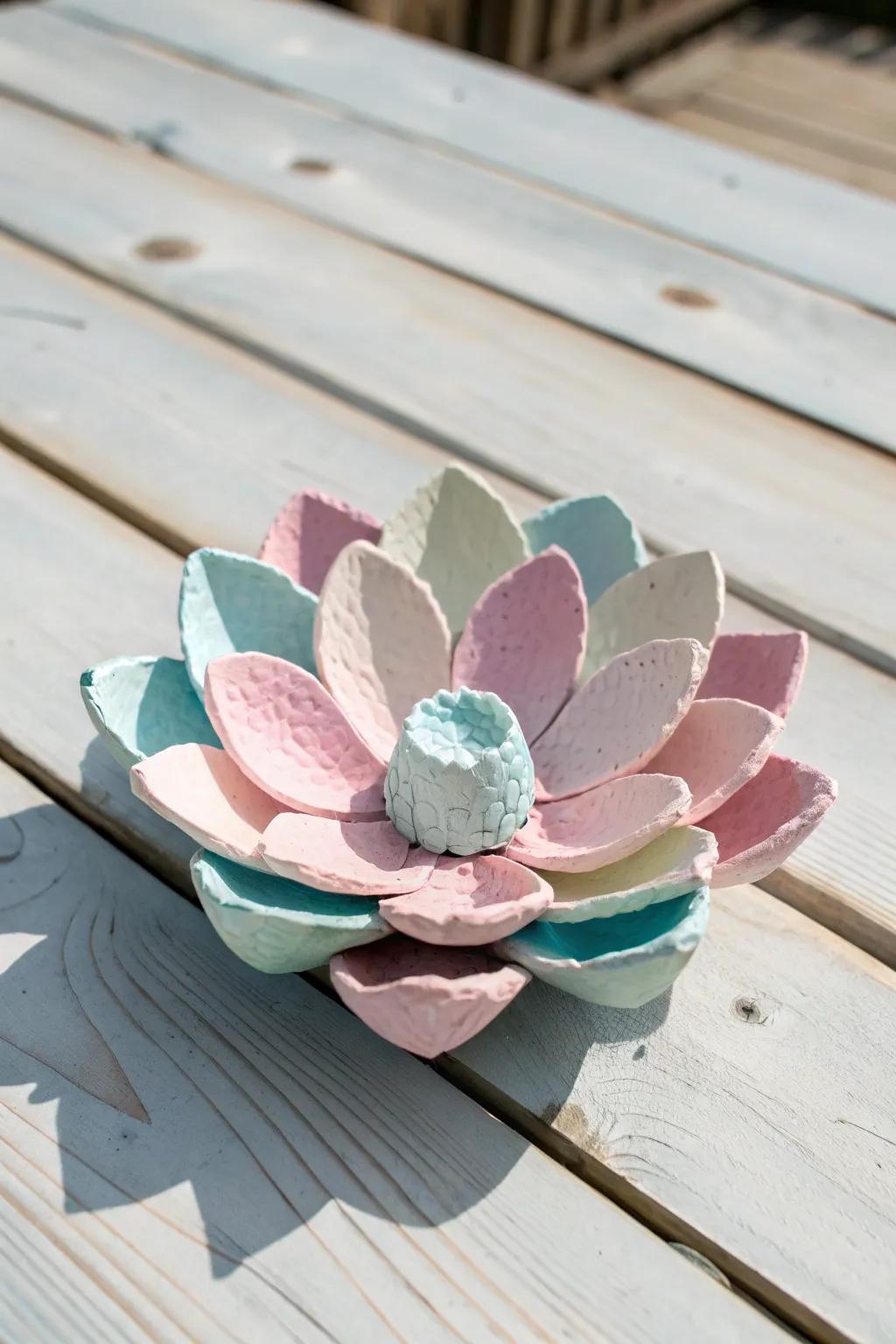 Transform egg cartons into everlasting blooms with minimalist charm.