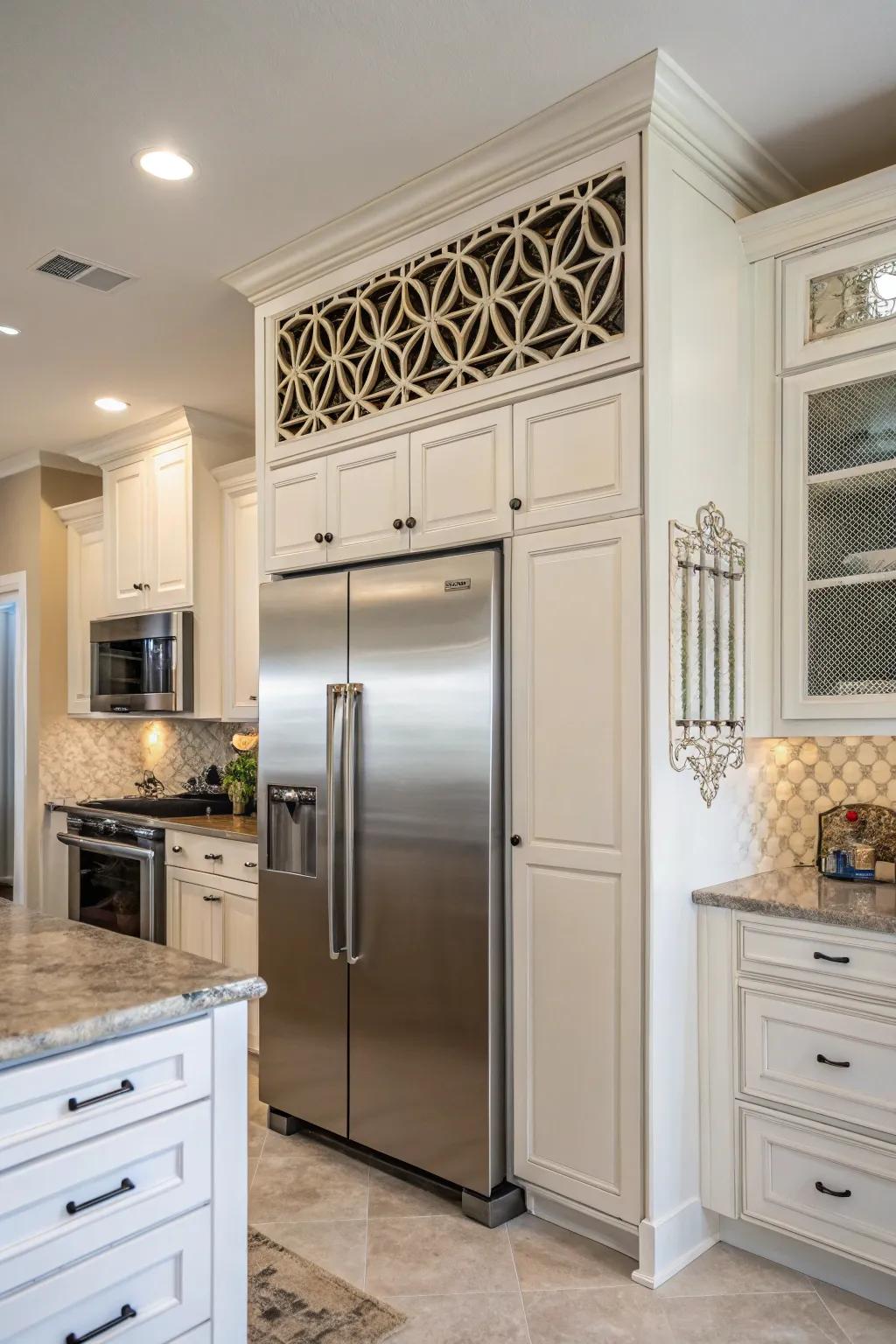 A custom vent grille adds a bespoke touch to your kitchen.