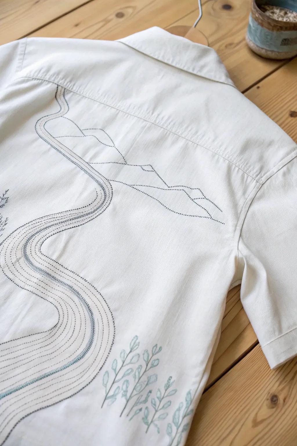 Embrace the elegance of simplicity with a minimalist river design.