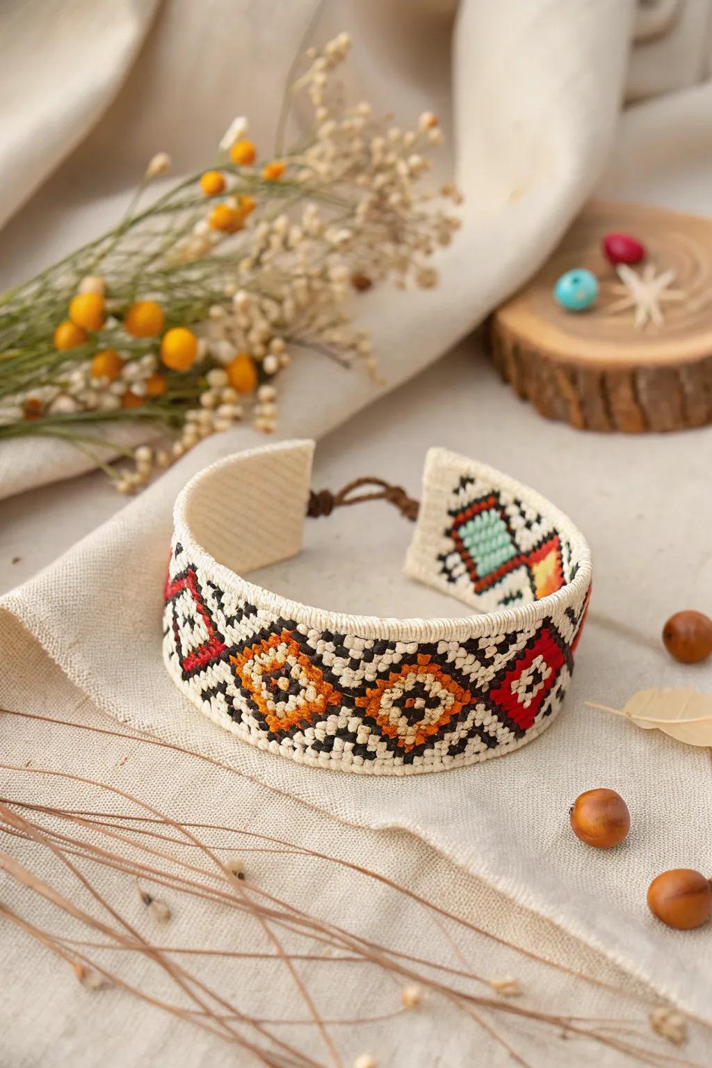 Discover the beauty and history woven into every bead of this Native American-inspired bracelet.