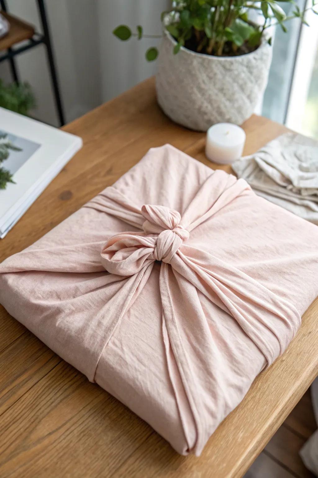 Transform cherished memories into beautiful gift wraps with this upcycled t-shirt idea.