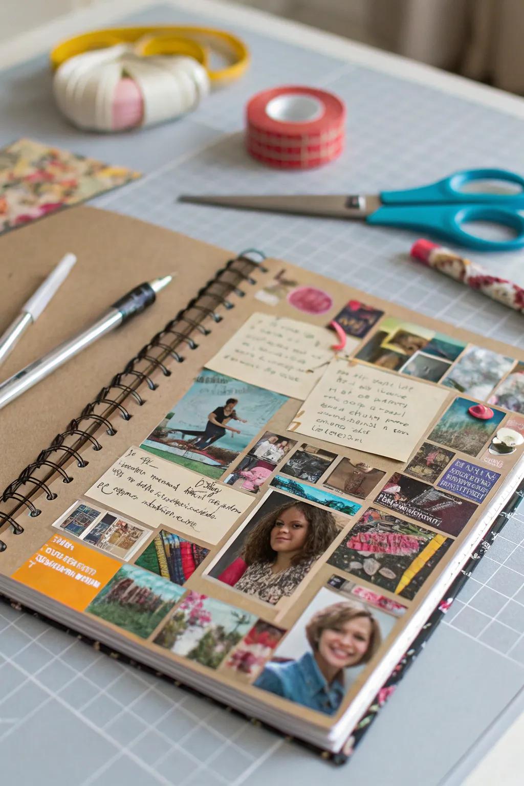 Narrate your story through a creative collage cover.