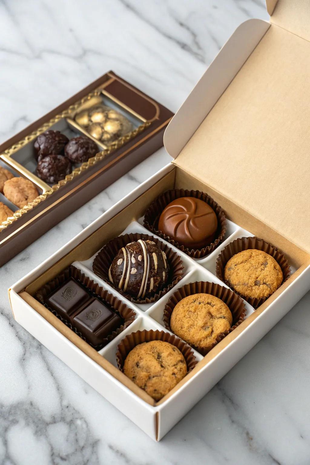 Satisfy the sweetest cravings with this indulgent dessert snack box.