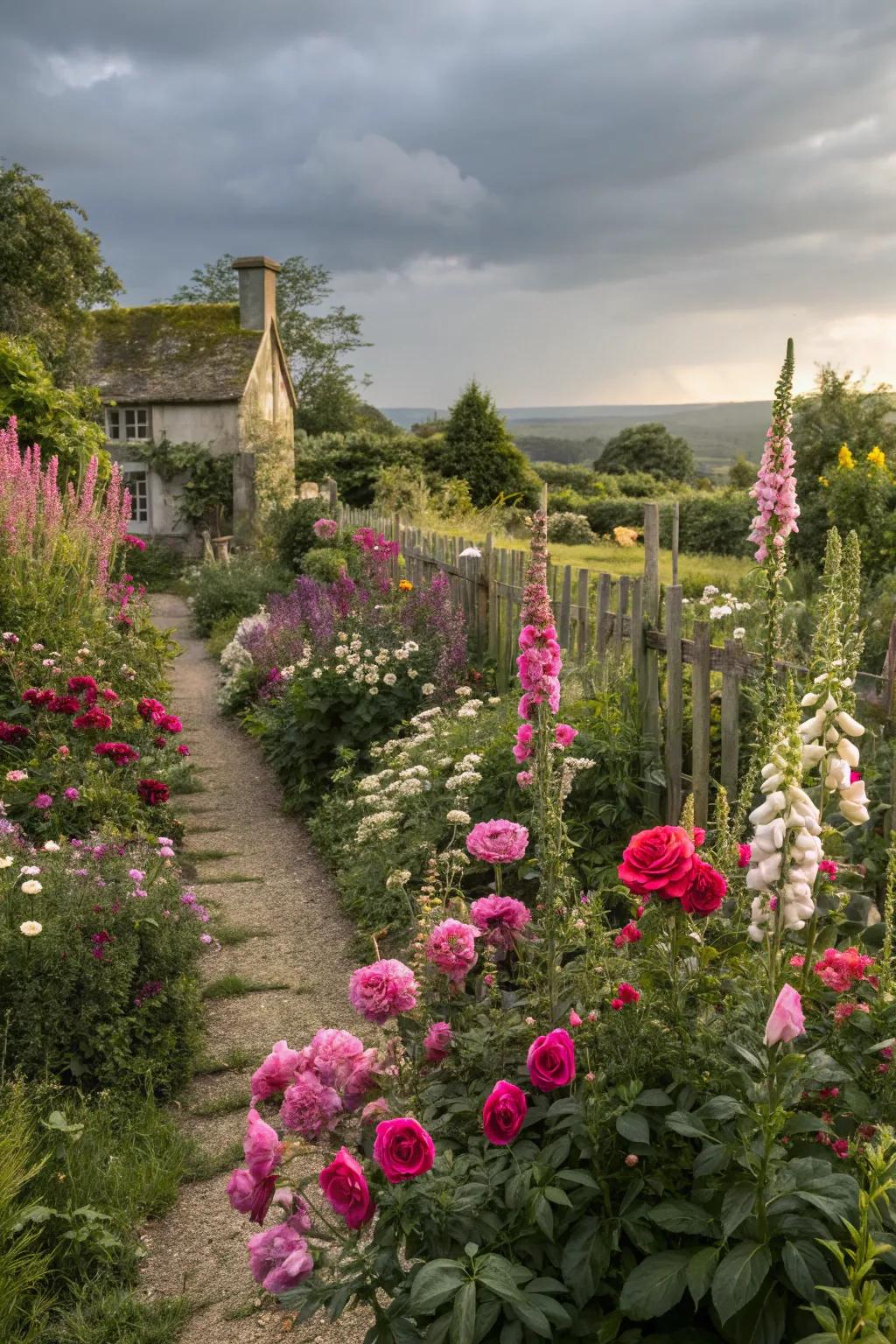 Snapdragons add charm and color to a classic cottage garden.