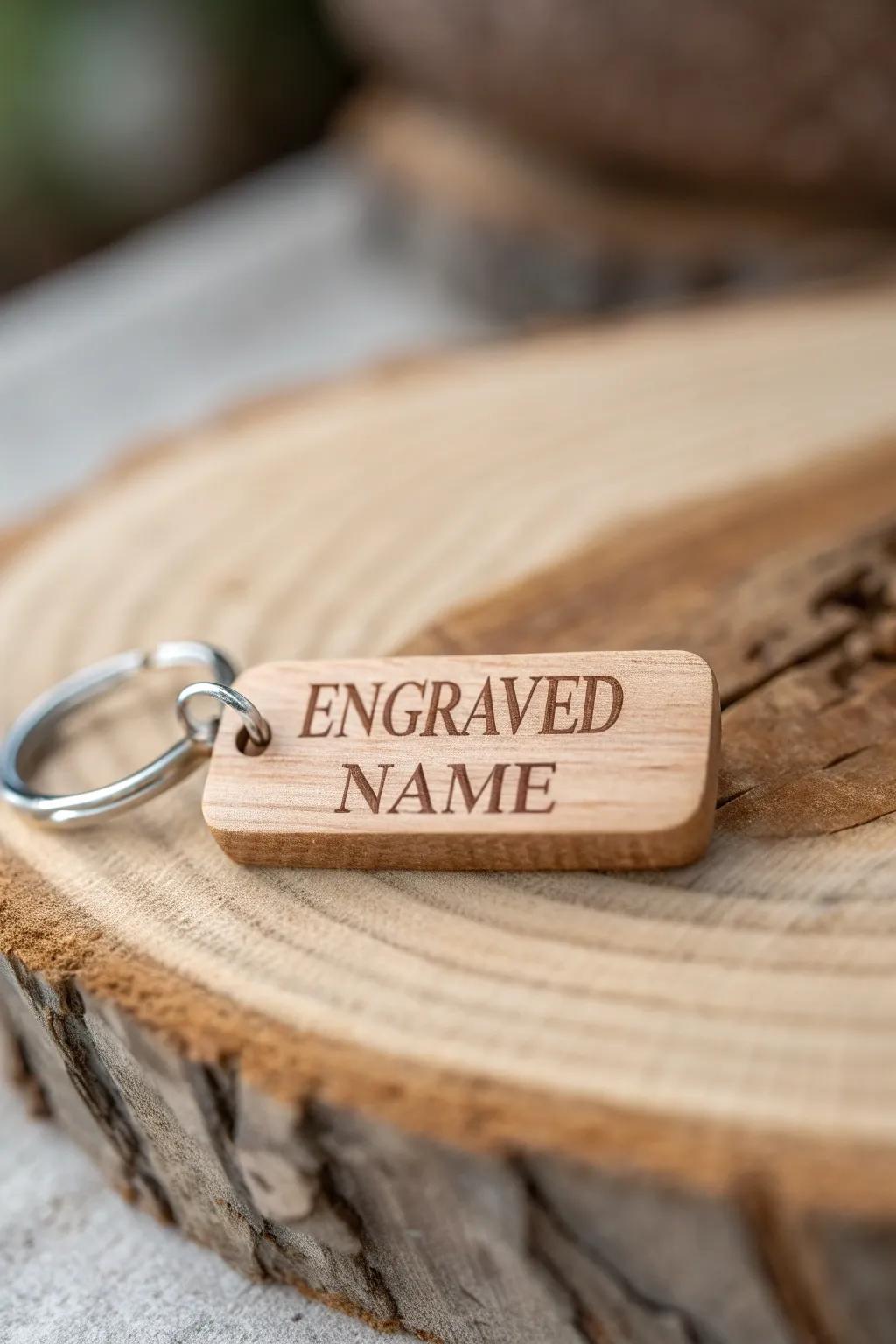 A personalized keychain she can take everywhere.