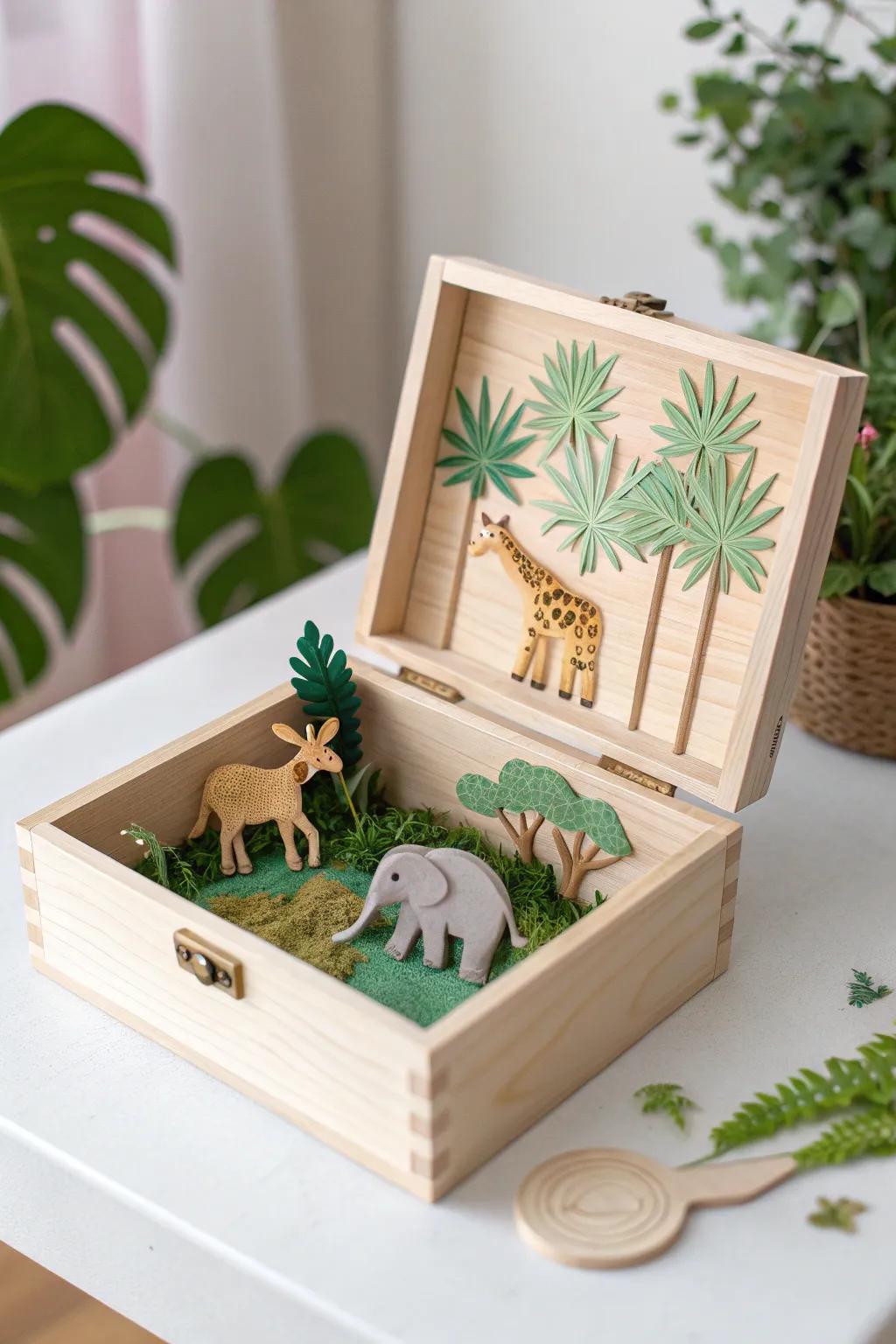 Embark on a whimsical jungle adventure—where every wooden detail tells a story.
