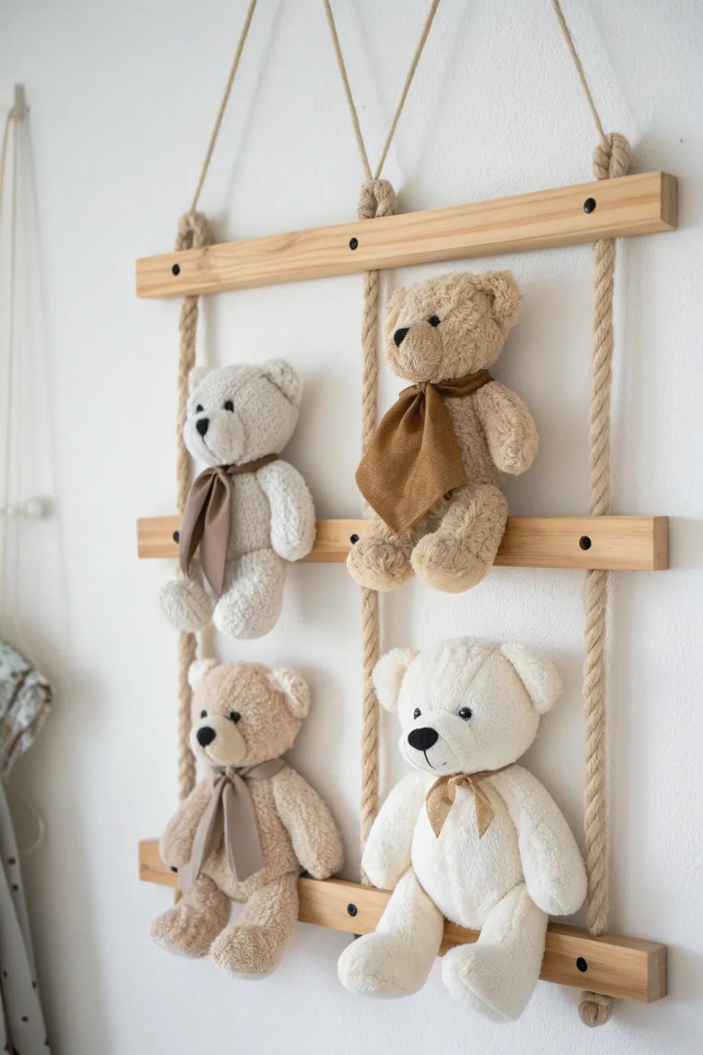 Transform your space with a Scandinavian-inspired teddy bear wall hanger for a cozy and artistic touch.