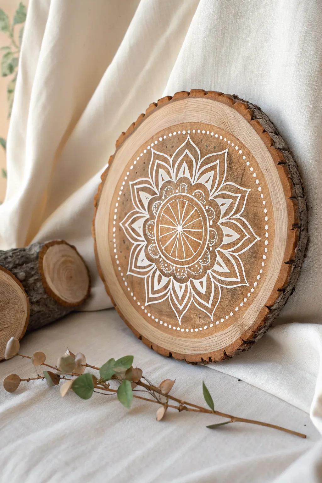 Embrace the beauty of nature and creativity with handcrafted wood slice art. Perfect for adding a personal touch to your Thanksgiving decor.