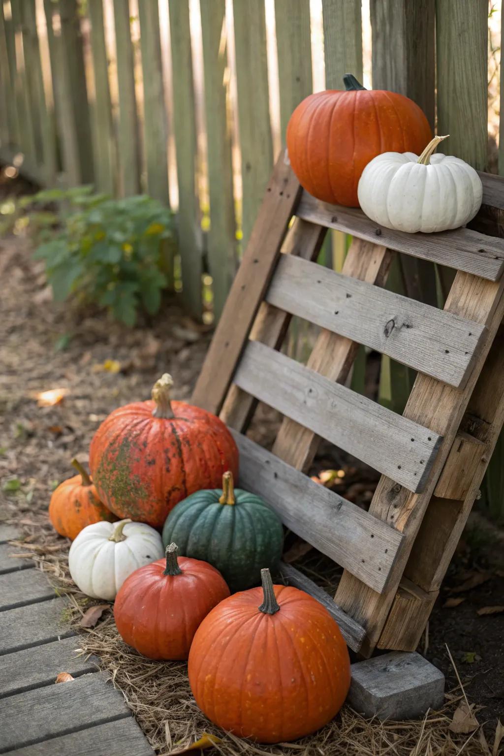 Craft your own autumn charm with this whimsical pumpkin patch display!