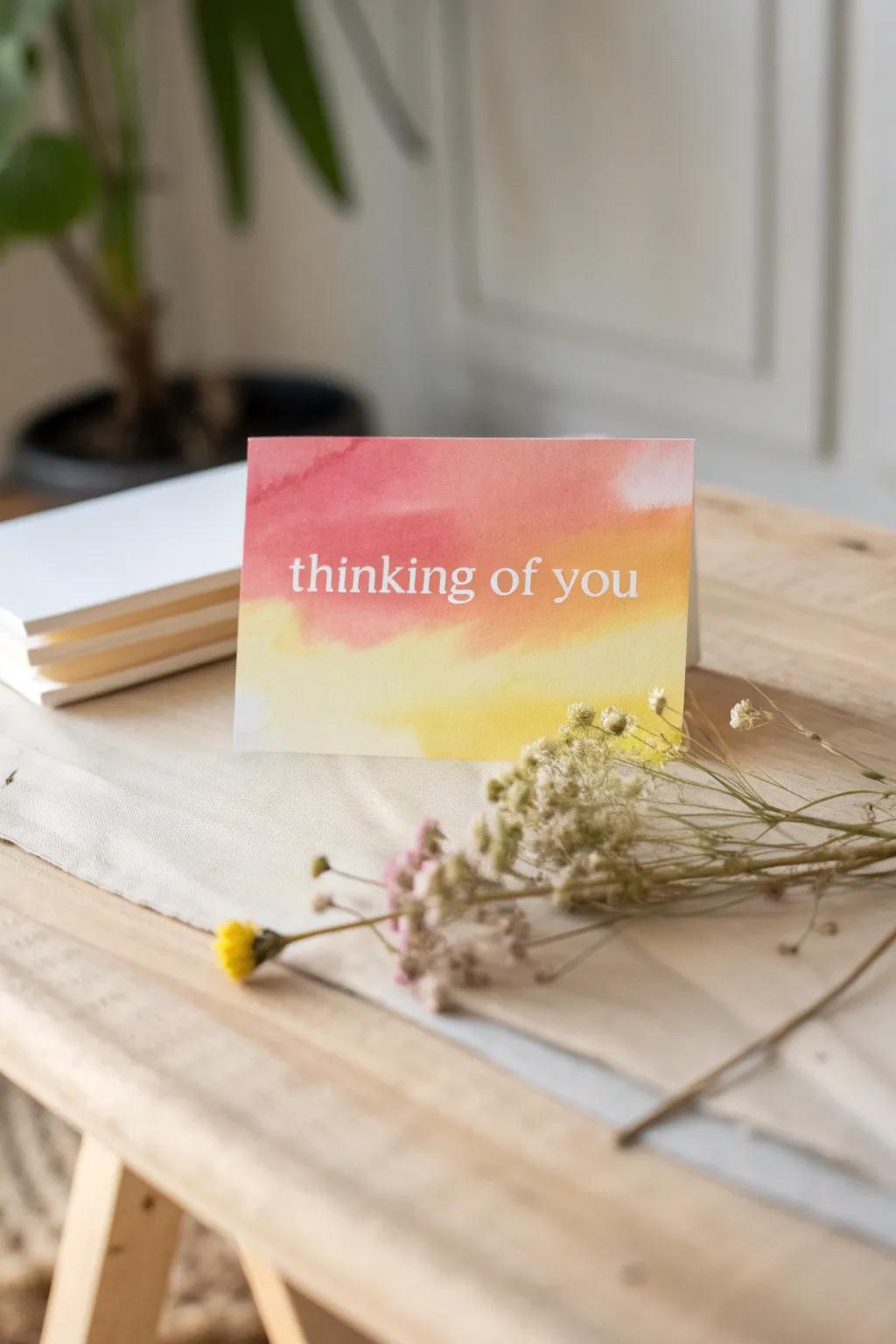 Send a burst of color and warmth with a handmade card that says you're thinking of them.