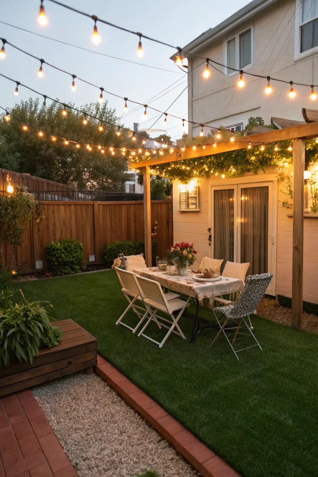 Elevate your patio with lush artificial grass.