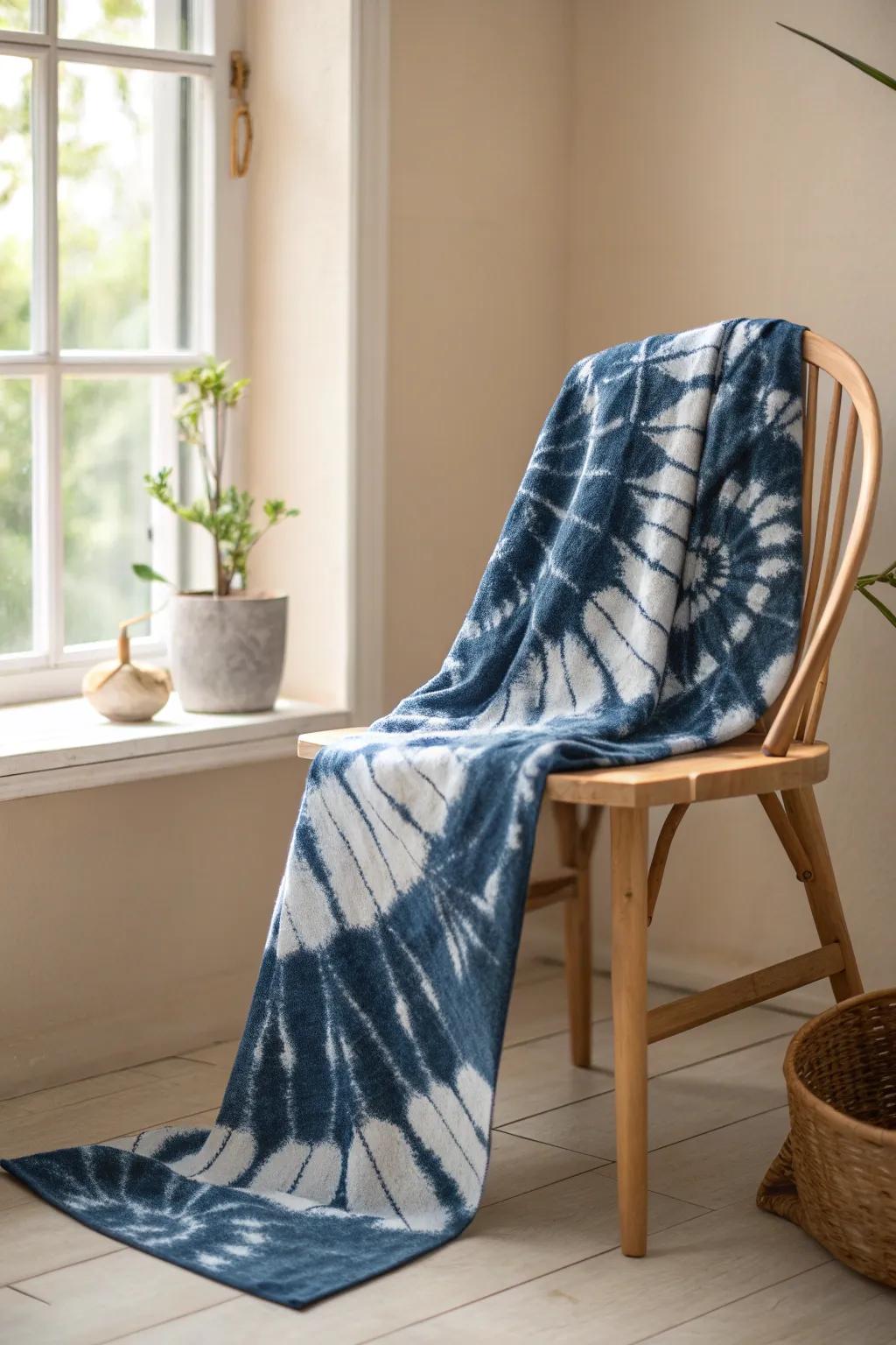 Discover the art of reverse tie dye: where simplicity meets striking elegance.