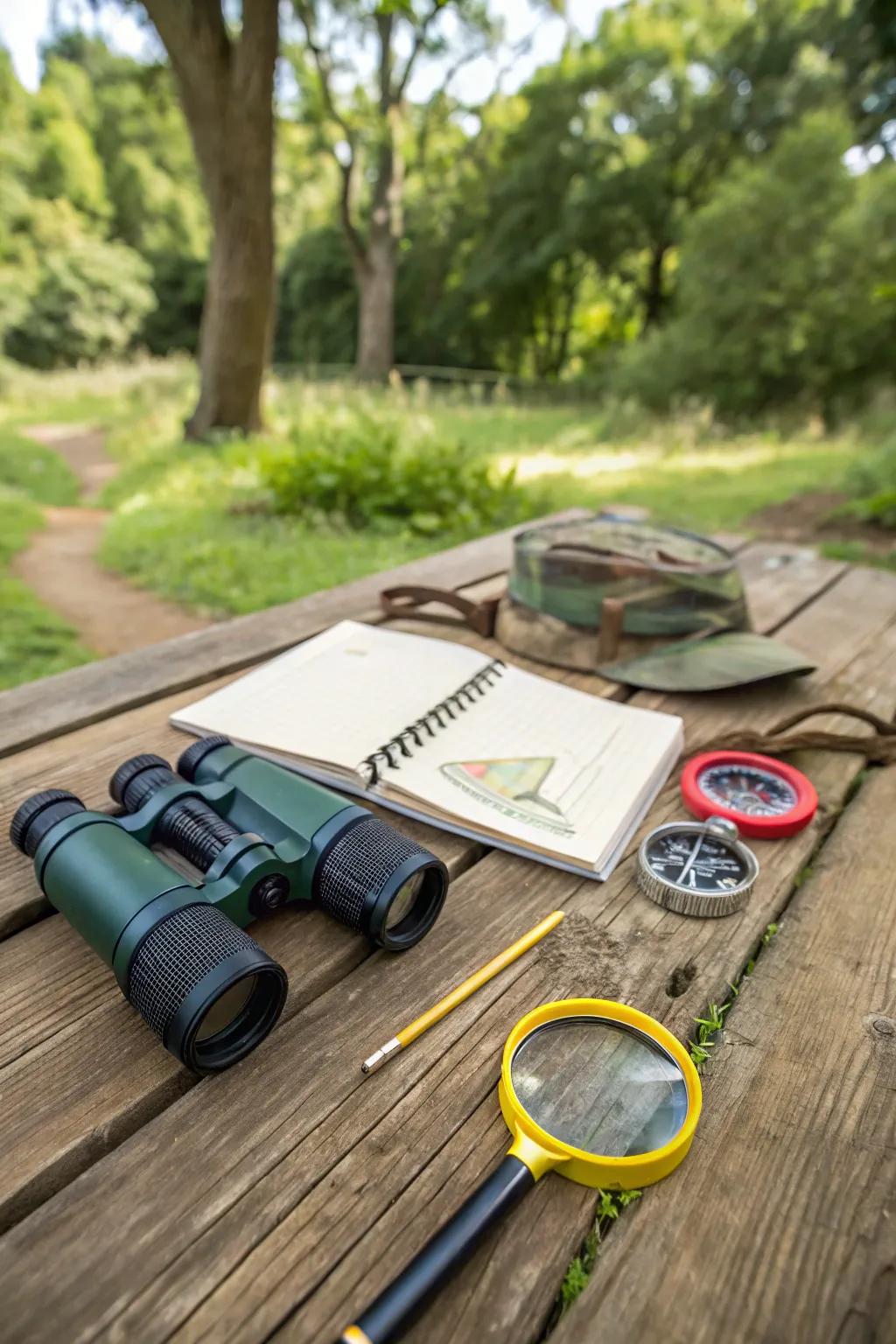 An outdoor adventure set is perfect for young explorers.