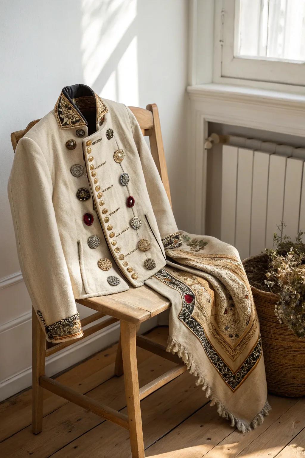 Elevate your style with vintage charm and unique craftsmanship. #VintageVibes #UpcycledFashion