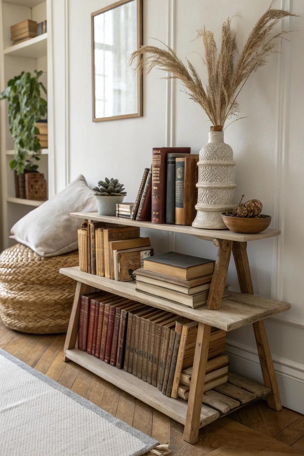 Transform your library corner with whimsical book shelves that blend literary charm with minimalist elegance.