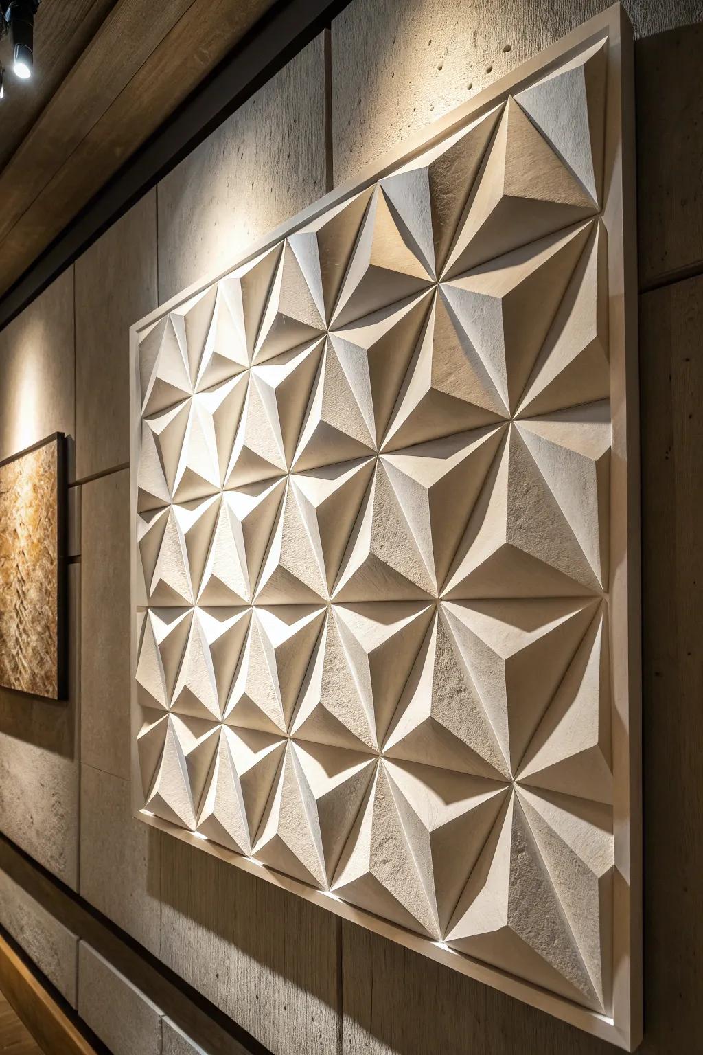 Transform your space with the captivating allure of geometric wall art, where craftsmanship meets modern design.