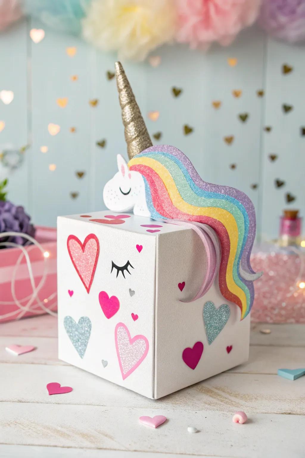 A unicorn magic box that brings a touch of fantasy to Valentine's Day.