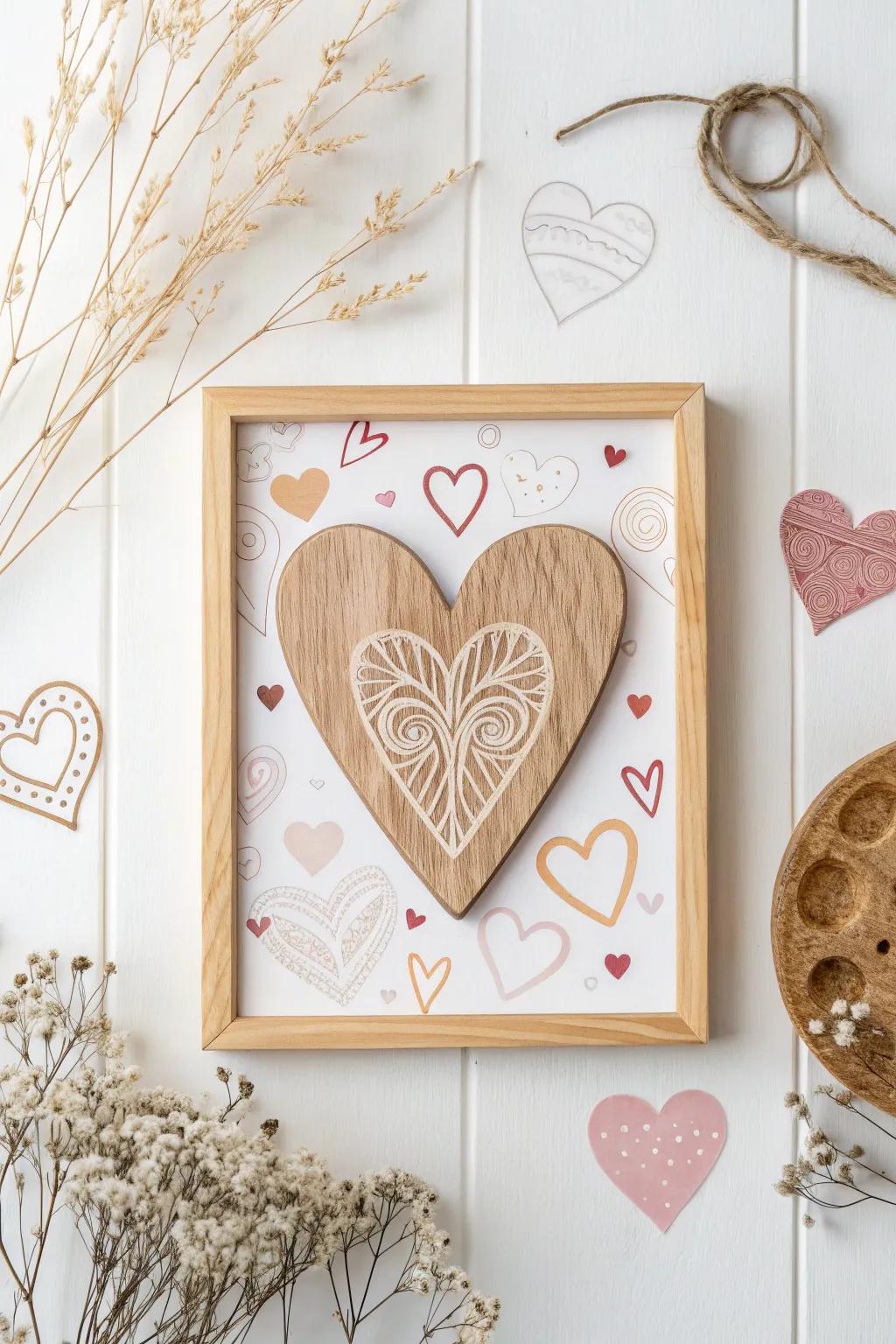 Embrace simplicity and love with this minimalist Valentine’s heart design.