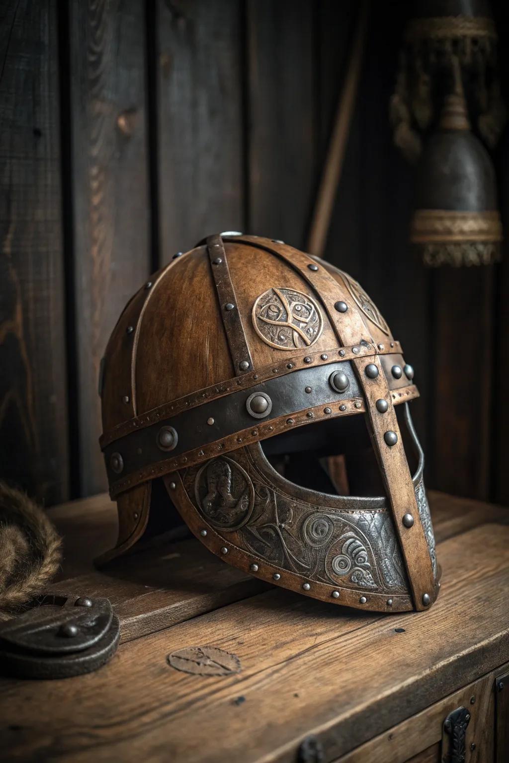 Immerse yourself in the world of Vikings with authentic, handcrafted helmets that embody timeless craftsmanship.