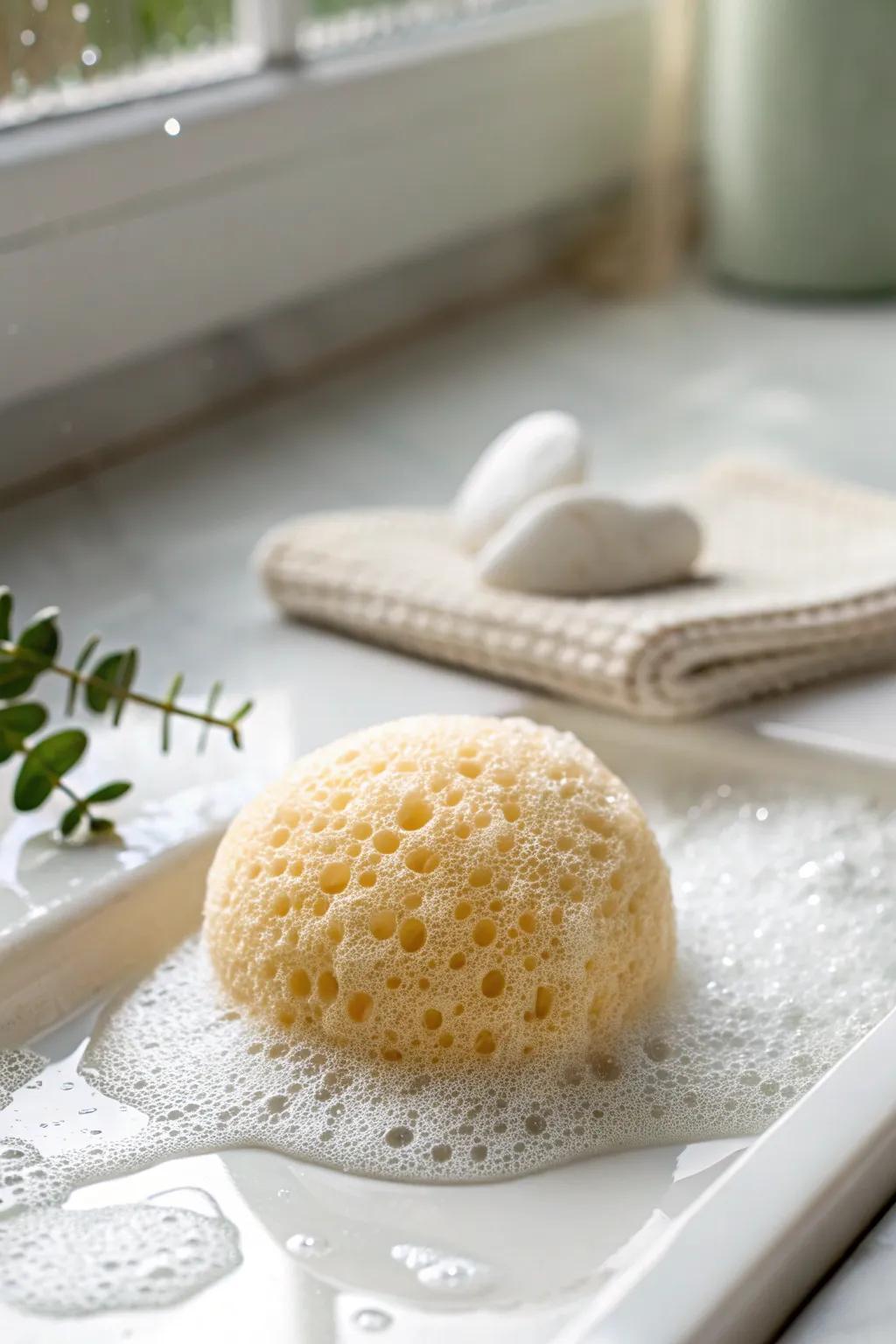 Embrace the joy of simple play with soapy sponges—perfect for strengthening little hands and sparking creativity.