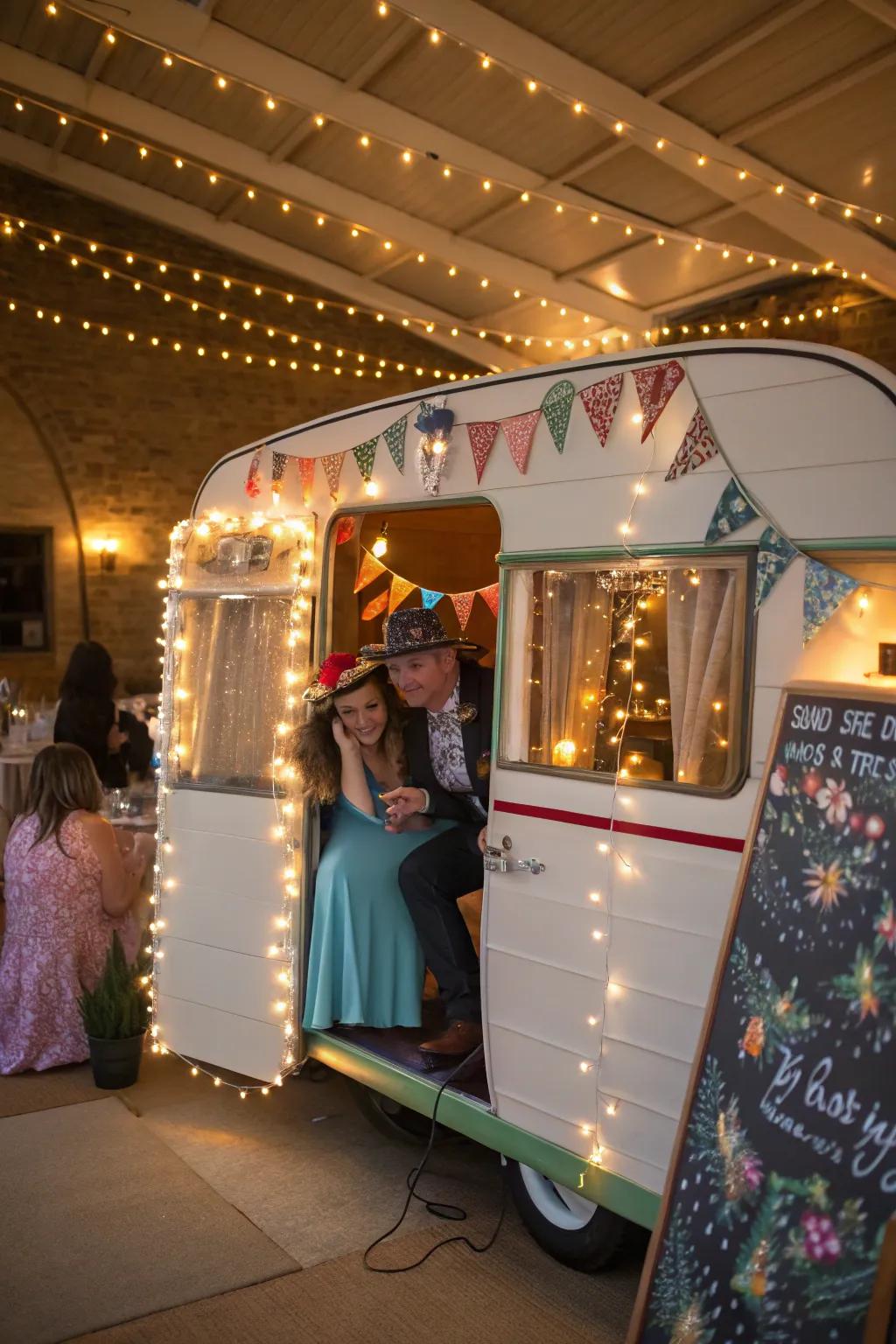 A whimsical photo booth to capture fun and candid moments